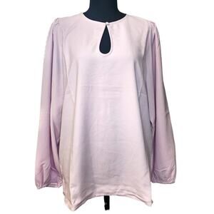 J.Crew Puff Sleeve Satin Crepe Top Lavender Women's SZ MT‎ - NWT